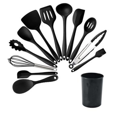 13pcs Silicone Cooking Utensils Set With Hook Design Comfortable Handle Non-stick Kitchen