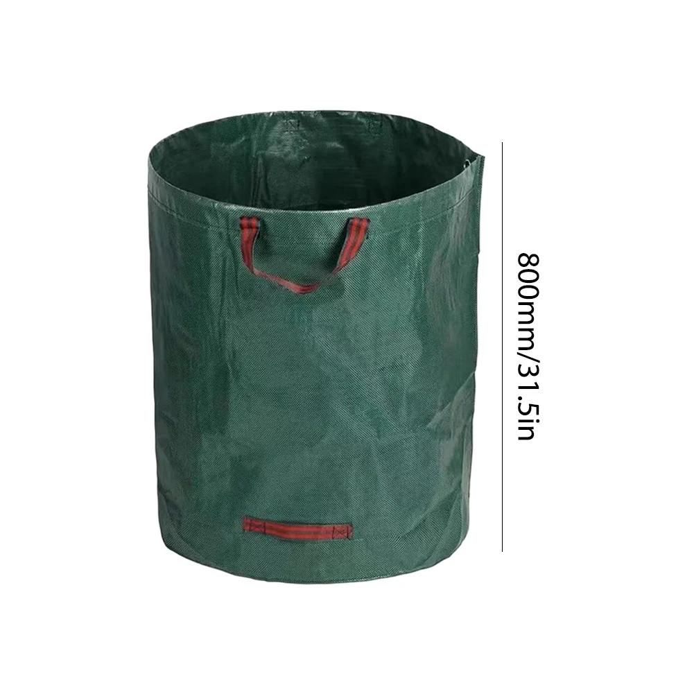 Garden Waste Bag 60L-500L Large Capacity Garden Bag Foldable Reusable Waterproof Leaf Sack Weed Trash Can Container Yard Leaf