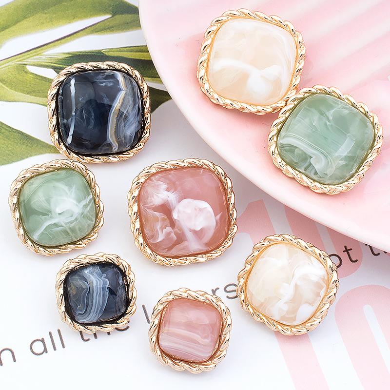 6pcs Luxury Metal Shank Buttons For Overcoat Suit Sweater Decorative Clothing Diy Sewing Project Garments Replace Crafts Supply