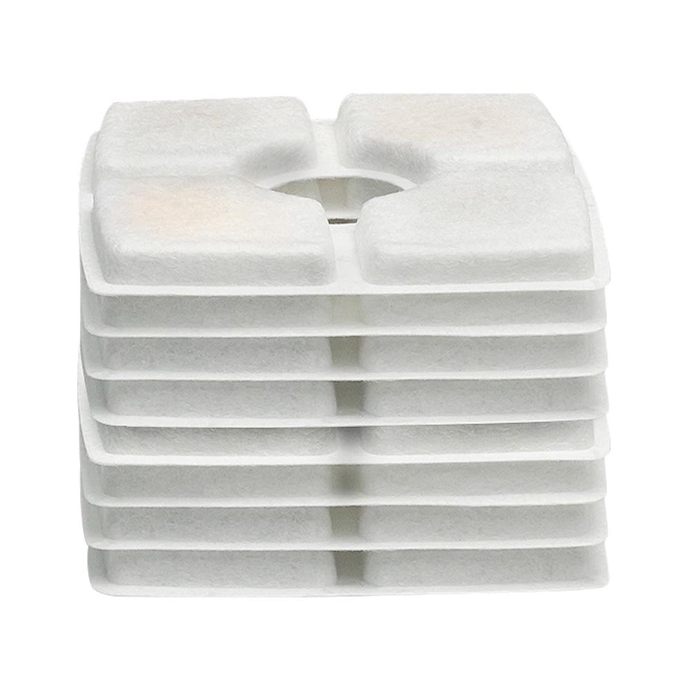 

4PCS Cat Water Fountain Filters Square Pet Dispenser Water Dispenser Filters Фільтри з активованого вугілля 8pcs білий