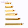 10/20PCS 18K Gold Plated Brass Tubes Slider End Caps Connectors Crimp End Beads Slide End Clasp For DIY Jewelry Making Findings