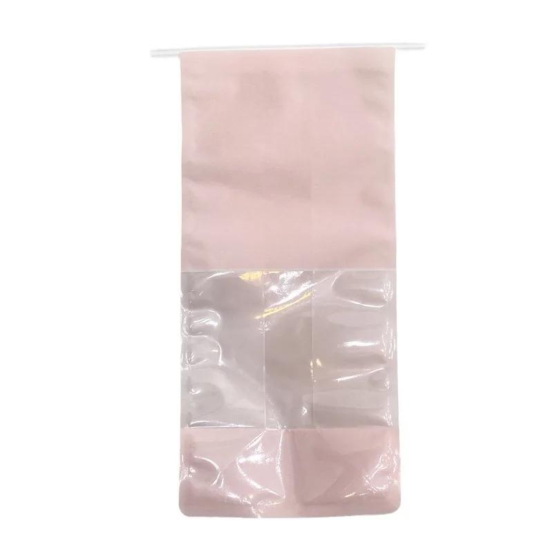 5Pcs INS Cute Macaron Color Transparent Window Roll-edge Storage Bag Kpop 3-inch Photocard Packing Pocket Girl Gift Package Bag