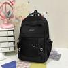 Schoolbag Large Capacity Junior High School Student Schoolbag Girls, Japanese Ins Style Simple Color Backpack Tide Travel Computer Back