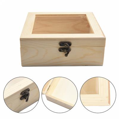 Aufbewahrungsbox Scharnierbox Schmuckbox Kiefer Souvenir Quadratisch