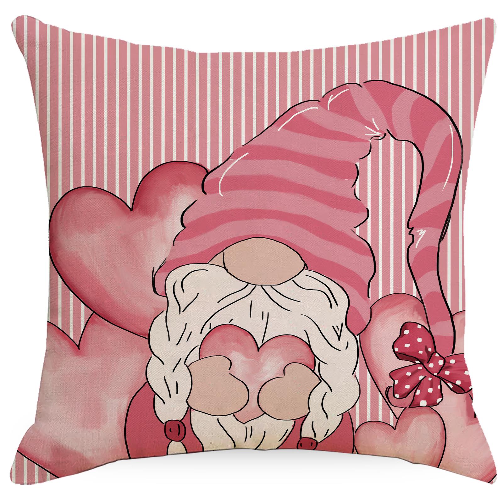 

Розовая льняная наволочка на День святого Валентина 45 * 45Cm without pillow core