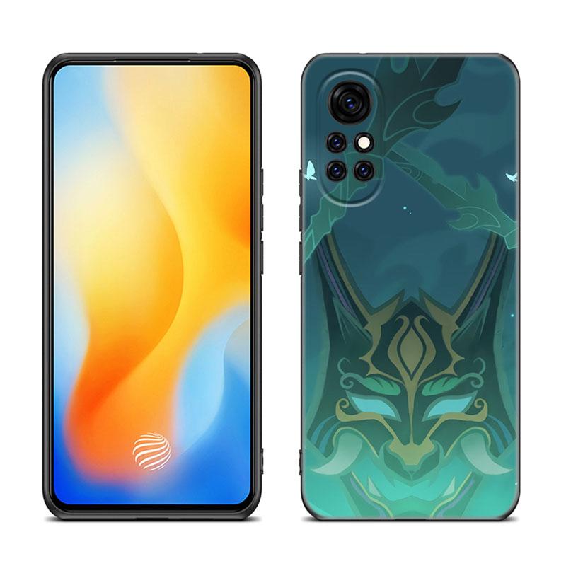 

Genshin Impact Logo черный силиконовый чехол для телефона Huawei Nova 8 9 10 SE 11 Ultra 12 Pro 7i 8i 11i 11E Y70 + Y60 Y61 Y71 Y90 Y91 Huawei Nova 8 Pro