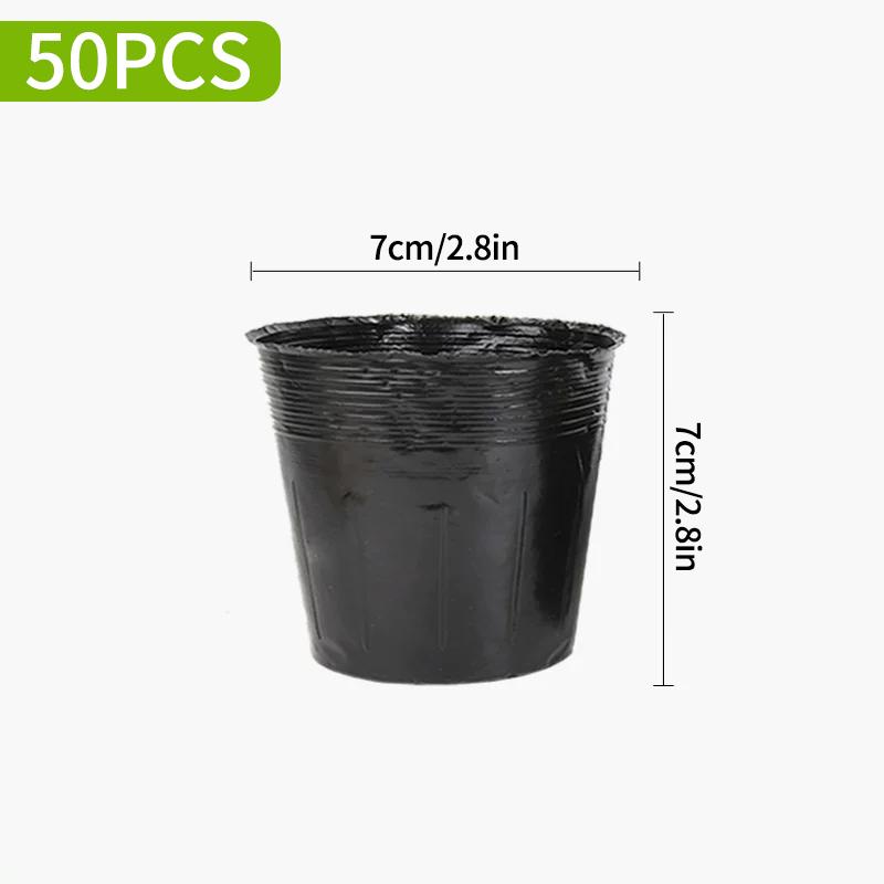 50/100pcs Black Seedling Nursery Pots Planting Pot Black Grow Bag Transplant Breathable Cup Vegetable Container Nursery Cup