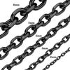 Edelstahl O-Kette für Herren Damen Rolo Halskette für Anhänger Gold/Silber/Schwarz Farbe Kabelglied Geschenk 2mm 3mm 4mm 5mm 6mm Breit