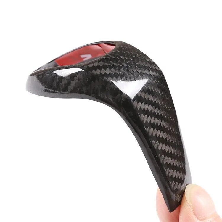Carbon Fiber Style Car Gear Shift Head Cover Trim Fit For BMW X1 F48 2016-19 /2 series 218i Gran Tourer F45 F46 2015-2018