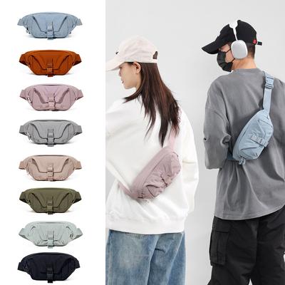 Bolsa de Cintura Pequena Cor Sólida Leve Masculina Feminina Esportiva Transversal Commuter Ciclismo ao Ar Livre Bolsa de Peito
