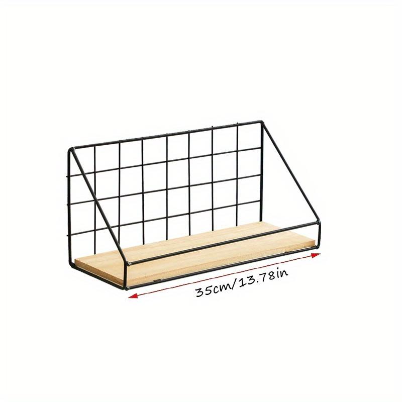 1pcs Creative Wall Mounted Shelves Bedroom Iron Wall Hanging Storage Shelves Storage Baskets Hanging Shelves Living Room Bedroom Home Furnishings