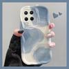 OPPOrealme8 Mobile Phone Case Blue Smudge Premium All-inclusive Anti-drop Real Me 8Pro Ultra-thin Protective Case Soft Case