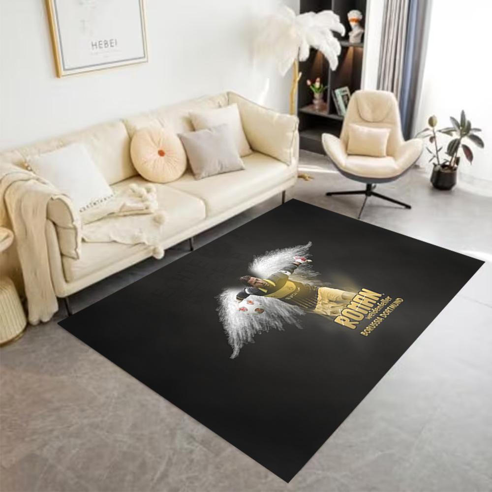 Soccer Player Action Area Rug Perfect for Balcony Hallway Playrooms Dining Room Antislip Carpet Office home decor Spiritual Gift