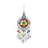 Chakra Sun Catcher Handcrafted Faux Crystal Suncatcher Zen-Inspired Prism Hanging Decoration for Home Window Yoga Practitioners