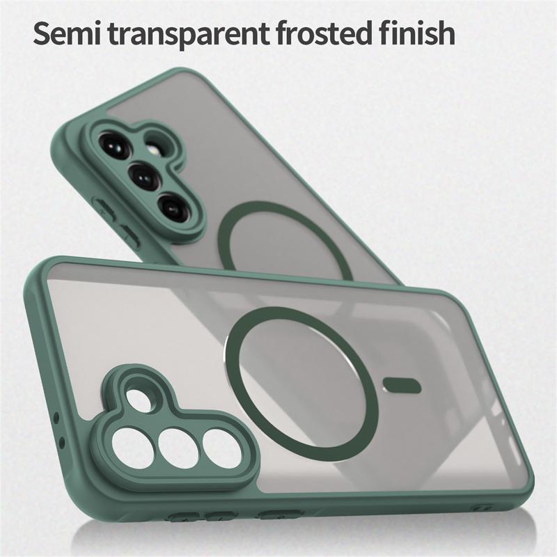 For Samsung Galaxy A37 A57 5G Case Semi-Transparent Frosted Matte PC+TPU Anti-fingerprint Translucent Cover for Galaxy A 37