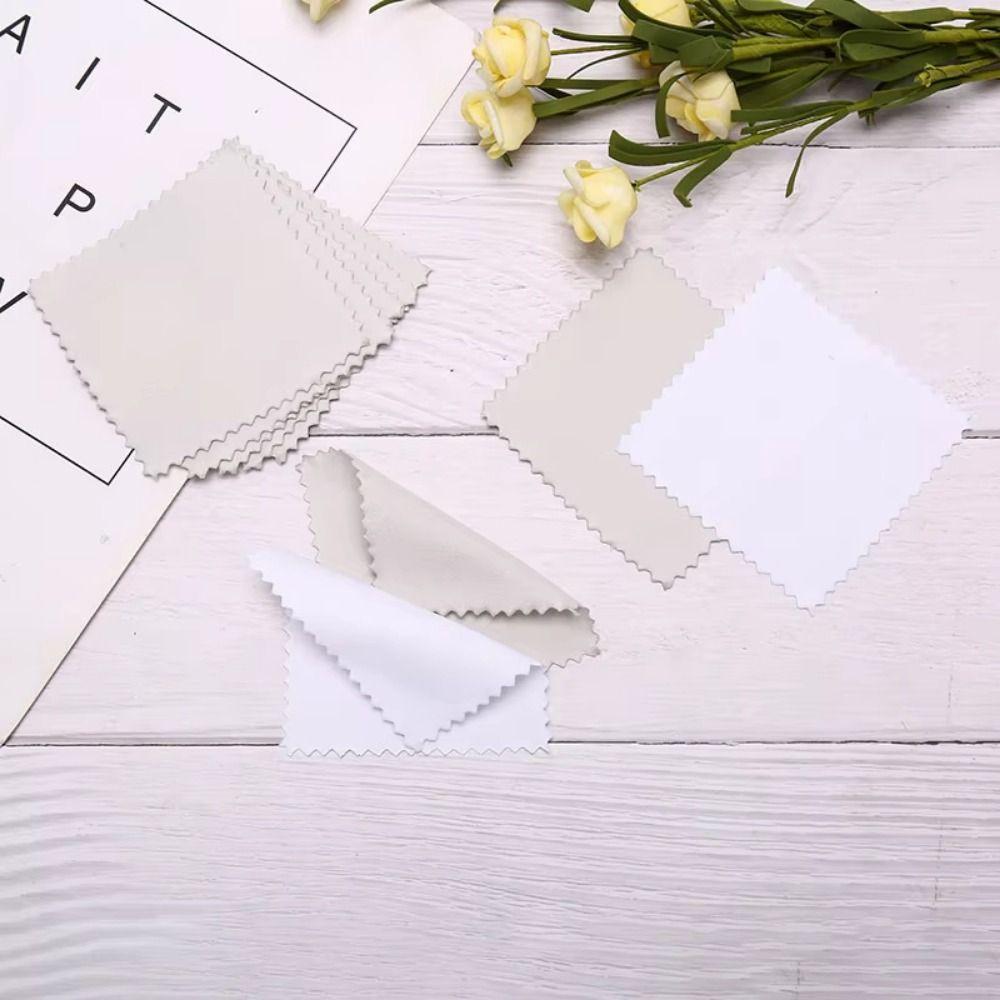 50Pcs 8x8cm Jewelry Cleaning Cloth Reusable Cleaning Polishing Cloth Anti-Tarnish Tool