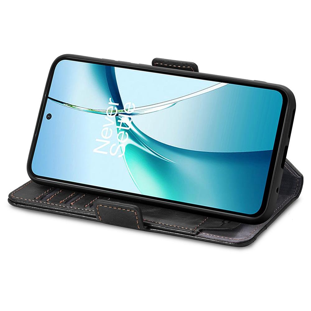 For OnePlus Nord CE4 Lite 5G/Oppo K12x 5G (China) Phone Cases CASENEO PU Leather Cover Stand with RFID Blocking Wallet