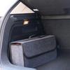 Spacious Canvas Car Storage Box - Portable, Foldable, and Collapsible Trunk Organizer with Felt Cloth Interior