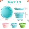 aninako Foldable Silicone Bowl, 500ml, with Lid, Portable, Multipurpose Food Storage Container for Travel and Camping, Dishwasher, Refrigerator, and M