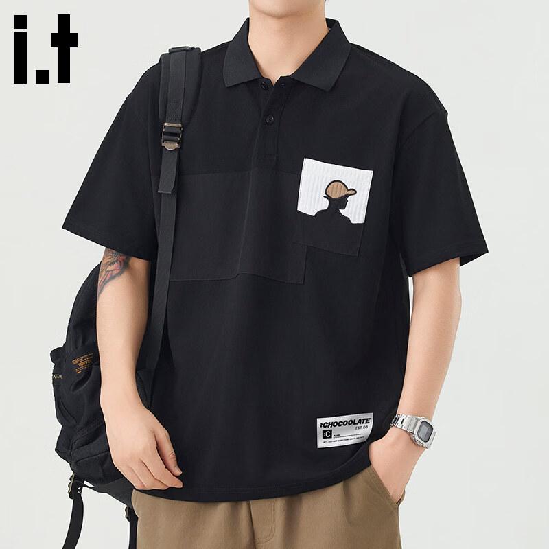 CHOCOOLATEit Men s Embroidered Print Short Sleeve Polo Shirt XL