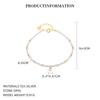 Glowluxe 925 Sterling Silver Beaded Bracelet Set With Gold Accent Colorful Gemstone Charm Minimalist Fashion Jewelry