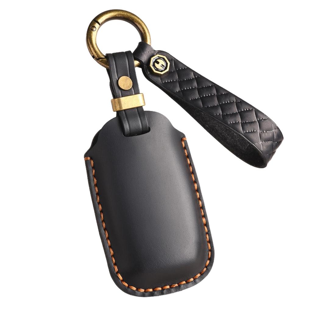 Handmade Retro Leather Key Cover for Kia Carnival MPV