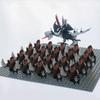 New 21Pcs Solider Uruk Hai Army Figrues King Angmar With Fell Beasts Shield Sword Bow Spear Weapons Kid Toys