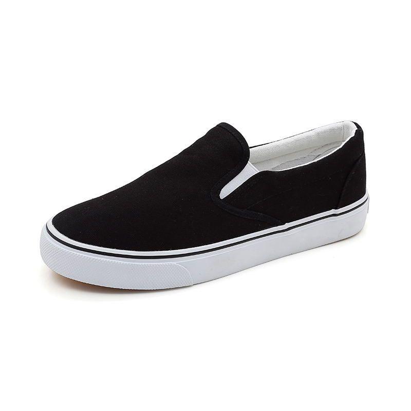 

Мужские парусиновые лоферы слипоны Renier черно-белые - Дышащие весенне-летние рабочие туфли в корейском стиле 42