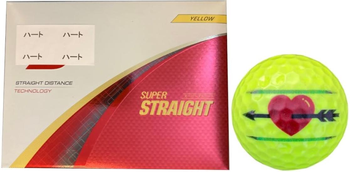 

[Линия HapirakyGolf] Bridgestone Super Straight SUPER STRAIGHT Модель 2025 года с линиями (Желтый 1 ДюжинаСердце)