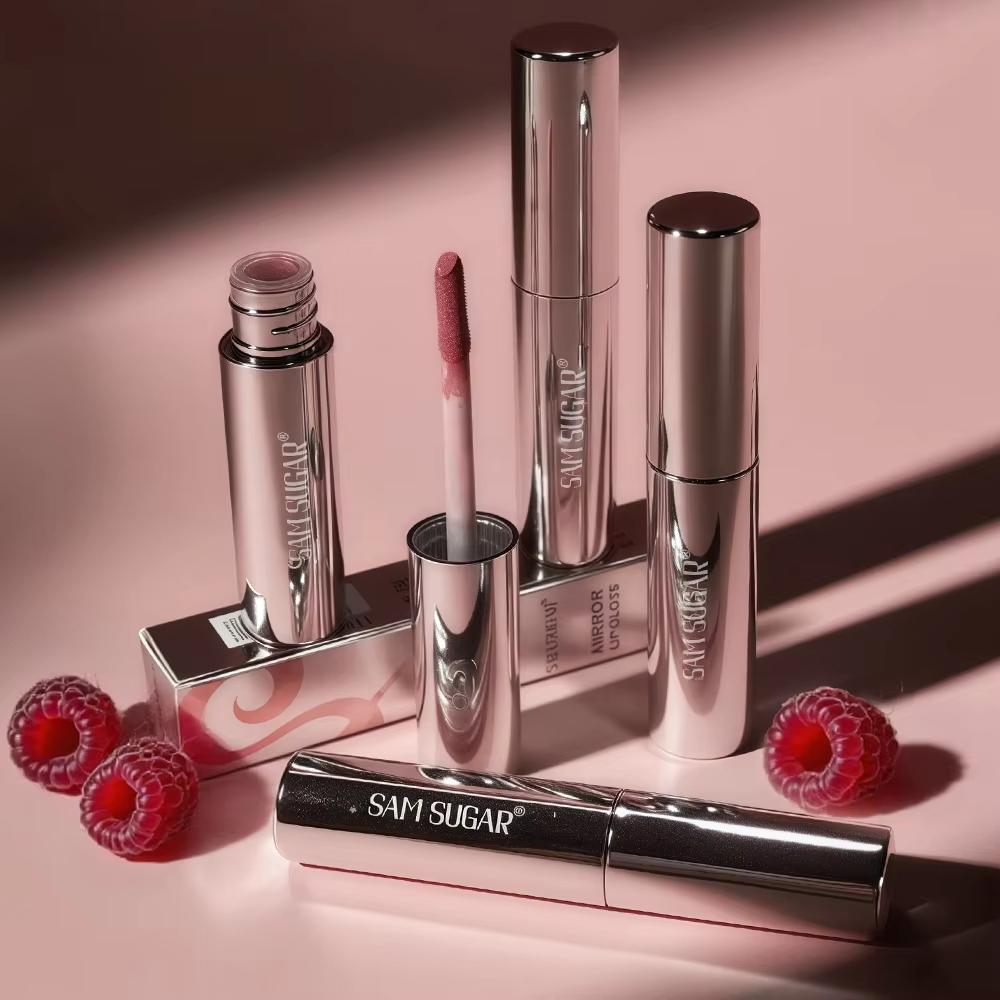 Spiegelfarbe Feuchtigkeitsspendender Lipgloss Wassergefühl Leicht und einfach zu verteilen Wasserdicht Lippenstift ohne Farbverlust Hält Make-up