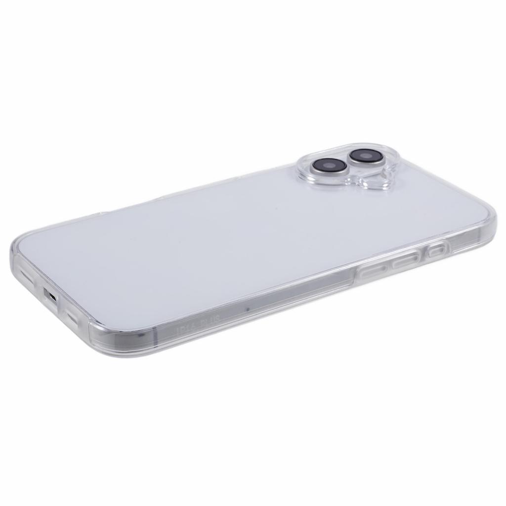 For iPhone 16 Case TPU Frame Clear Acrylic Back Phone Cover with PET Film
