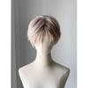 Unisex Kurzhaarperücke für Cosplay-Kostüme Synthetikfaserperücke mit Pony Halloween-Party Anime-Perücke Blond Grau Schwarz Drei Farben