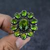 Peridot Gemstone 925 Sterling Silver Jewelry Ring Size 8
