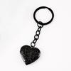 Heart-Shaped Metal Keychain with Cross Pattern and Photo Frame, Stainless Steel, DIY Mirror Finish