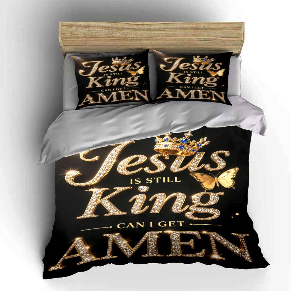 Jesus Is King Bedding Set Bedding Duvet Cover Set Duvet Cover Pillowcases (1 * Duvet Cover 2 * Pillowcases, without duvet insert)
