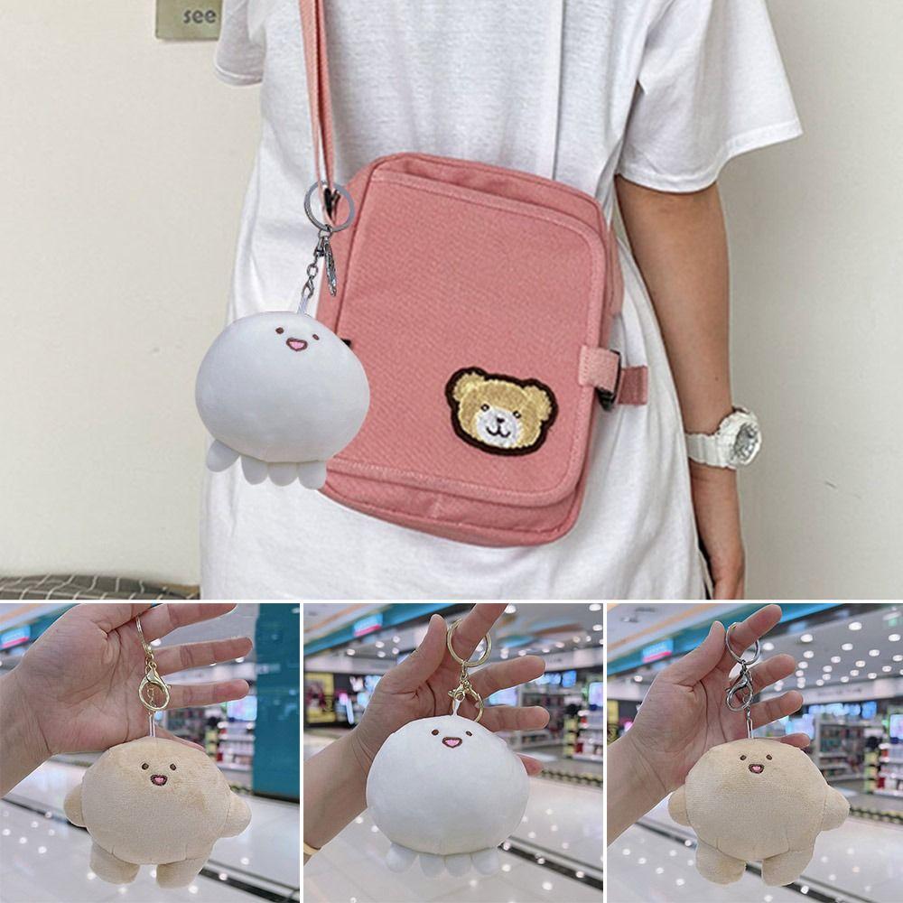 

Плюшевый осьминог подвеска мягкая кукла автомобиль брелок милый сумка подвеска сумка аксессуары White-Silver Buckle