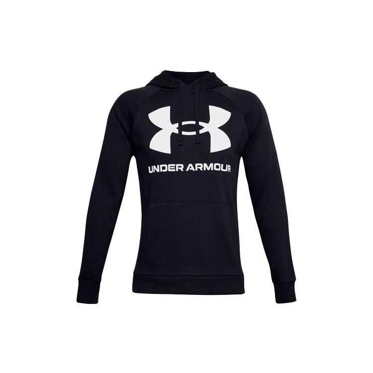 Under Armour Rival Fleece Big Logo Hoodie Black Men s 1357093-001 L