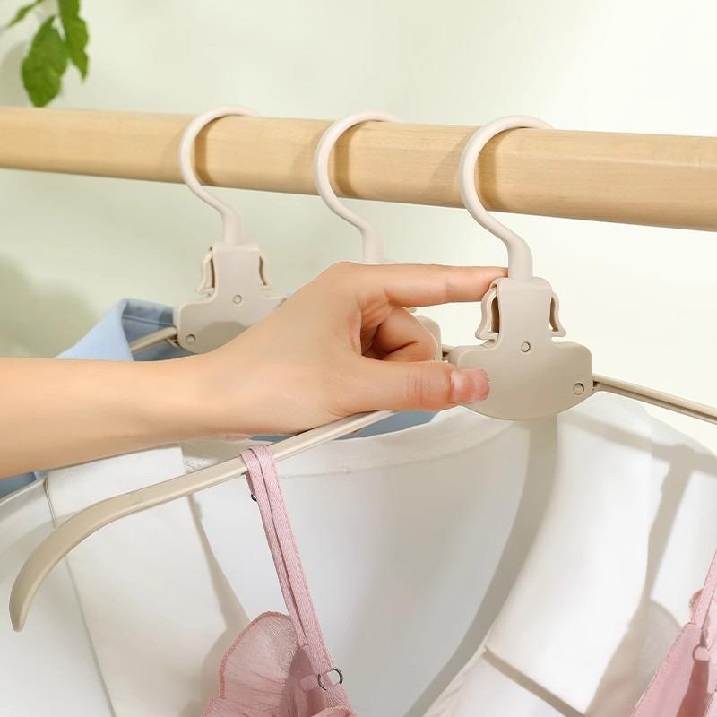 Wide-shouldered, Non-marking, Non-slip Folding Clothes Hanger for Home, Dormitory, Travel, Business Trips, and Portable Storage