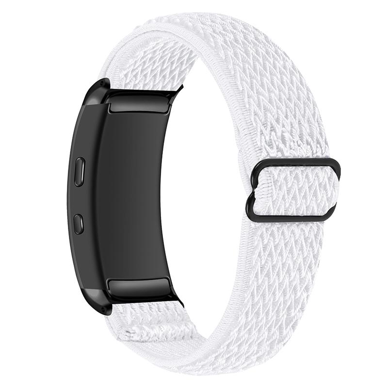

For Samsung Gear Fit2 SM-R360 Nylon Woven Watch Strap Replacement Adjustable Wrist Band White