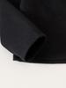 European & American Children's Clothing Set: Black Coat, White Shirt & Skirt for Girls