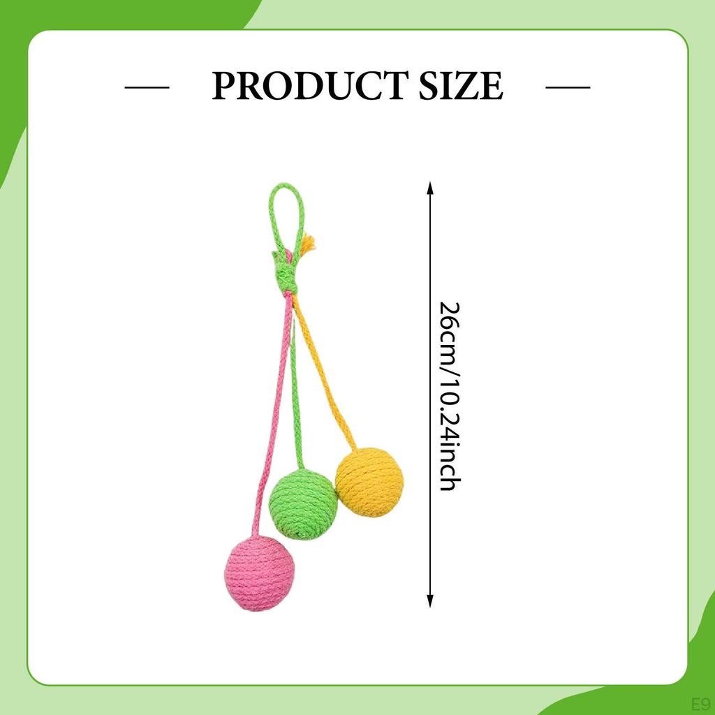 Cat Scratcher with Sisal Ball, Protects Sofa, Scratches Floor, Entertains And Exercises, Hanging