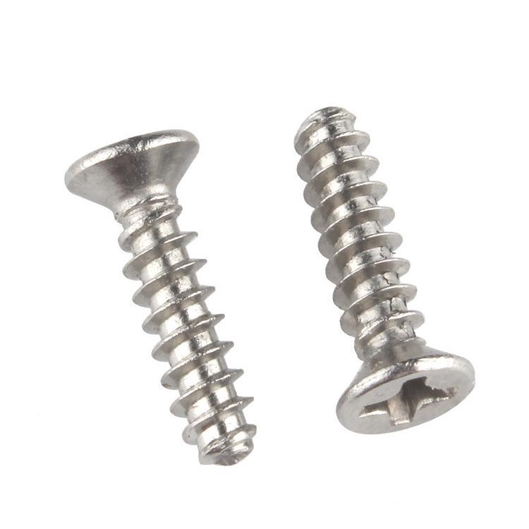 Nickel-Plated Carbon Steel Phillips Flat Head Self-Tapping Screws for Fans