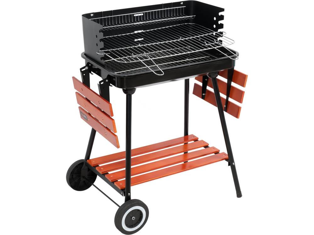 Charcoal grill with shelves, grate 53x33cm - W-99911