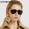 Oversized Oval Punk Sunglasses Women Men  Luxury Brand Designer Vintage Round Metal Frame Sun Glasses For Ladies Eyewear