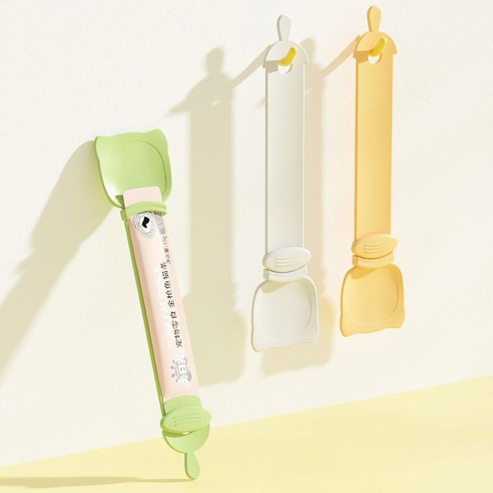 Katzenstreifen-Fütterungslöffel für nasse, halbflüssige Lebensmittel Katzenstreifen-Quetschlöffel Futterzubehör für Haustier-Snacks