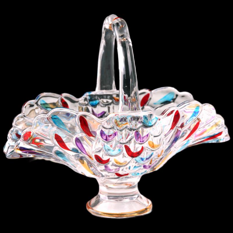 Flavinmci Kristallglas Schwan Obstschale & Korb