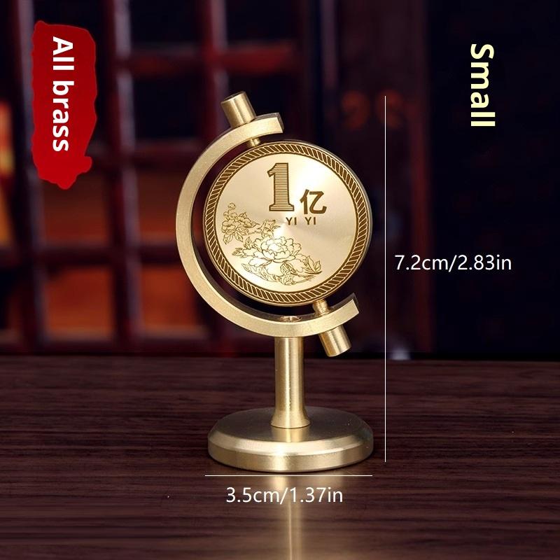 

Brass 100 Million Small Target Spinning Stress Relief Desktop Light Luxury Office Living Room Creative Craft Ornament S