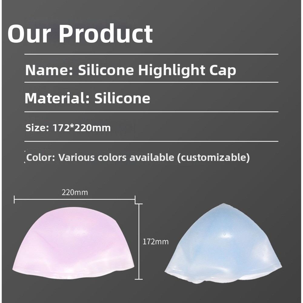 

Reusable Hair Highlighting Cap Transparent Salon Hair Dyeing Cap Punched Highlight Cap Salon Use