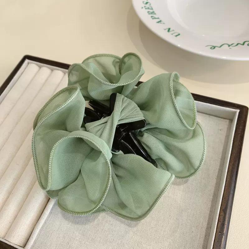 Korean Large Floral Design Hair Clip - Summer Shark Clip for Women