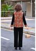 Spring Chinese Style Versatile Casual Vest Top & Frog Button Vest 3-Piece Set for Middle-aged and Elderly Moms